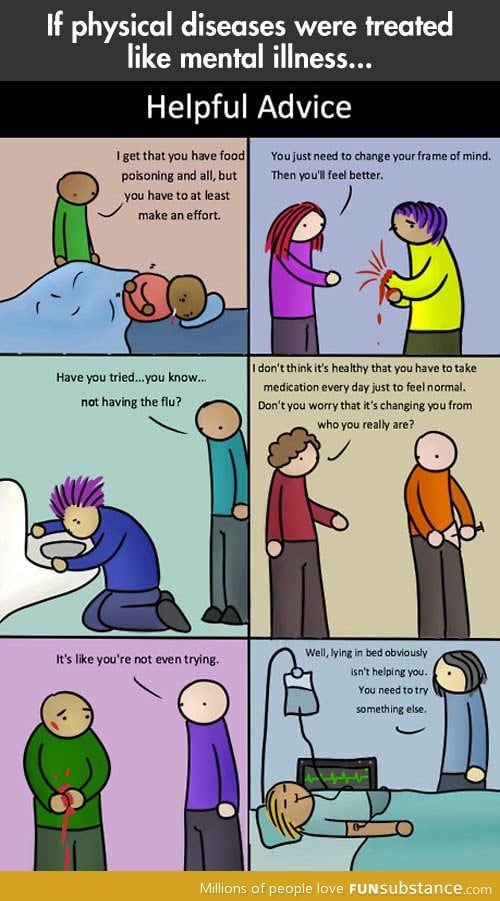 Physical diseases vs. Mental illnesses