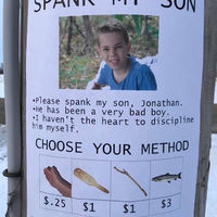 Who wishes to spank him?