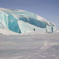 Ice wave on Lake Huron, Michigan