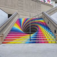 Tunnel art on stairs, SLC, UT
