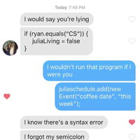 Even programmers are dating now !