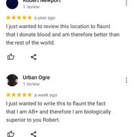 I found this in the reviews of my local blood donation center