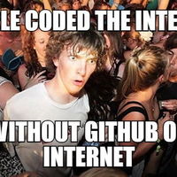 People coded the internet. Without github or internet