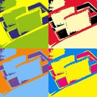 Pop art of the top part of a pop tart