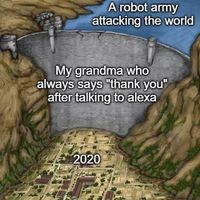 Grandma's all that stands between us and the Robot Army