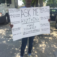This gentleman in a Texas town open to discussions about racism