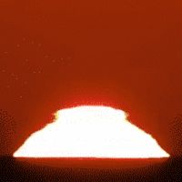 Phenomenon called the "green flash"