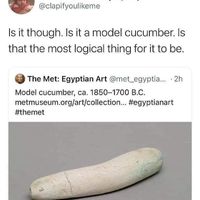A model of a cucumber obvs