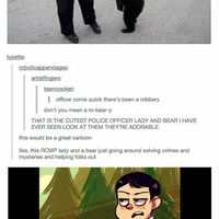 Police Officer and a Bear