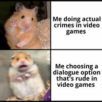 Actual crimes vs saying something rude