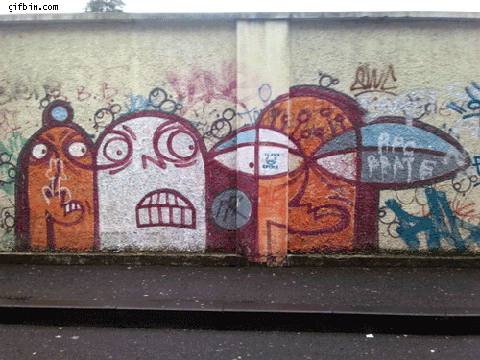 Animated street graffiti