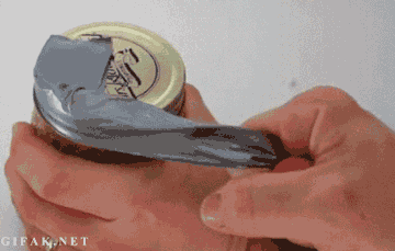 How to open a jar using duct tape