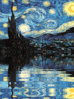"Starry Night" (with an added touch) by Vincent van Gogh