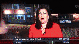 Newscaster gets interrupted by a teenager. Her reaction is priceless