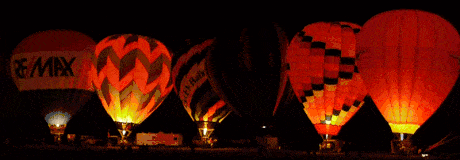 Hot air balloons look awesome at Night!