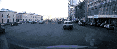 Parking in Moscow traffic