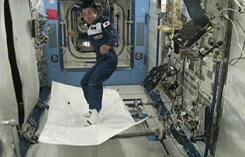 Only in space can you actually ride a magic carpet