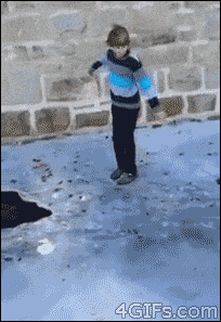 Playing on ice