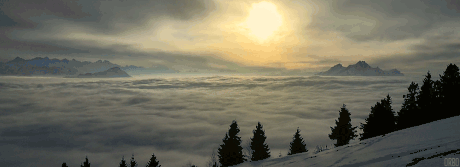 Sea of clouds in Switzerland (timelapse cinemagraph)