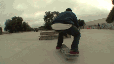 Cool skateboard trick