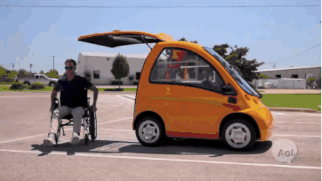 A car for folks in wheelchairs