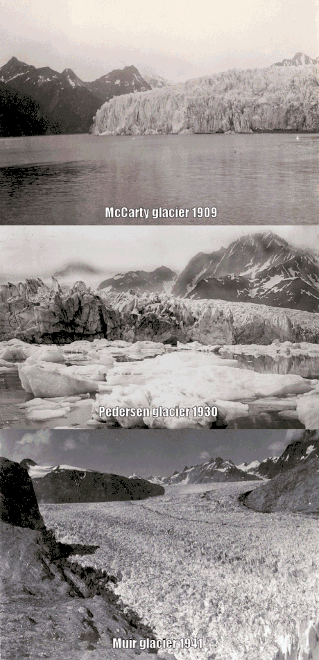 Glaciers before and after
