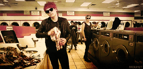 When you're trying to be punk but you have to do laundry