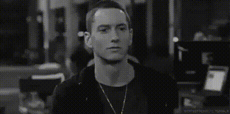 Rare footage of Eminem smiling