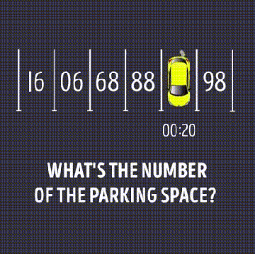 What is the number in the parking space?