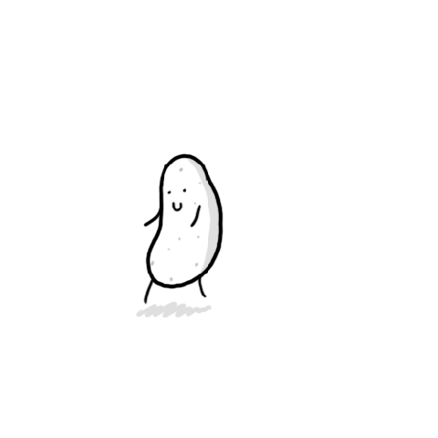 Finals time, have a dancing potato for luck.