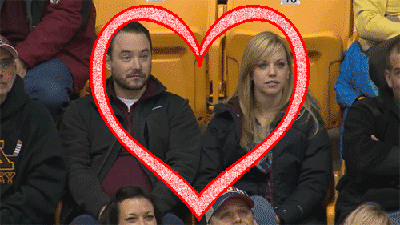 On the kiss cam