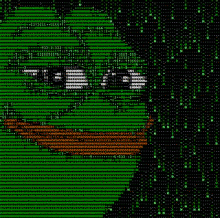 The rarest Pepe I have ever found. Behold the matrix Pepe