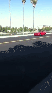 Camera shutter speed synced to a car's wheels