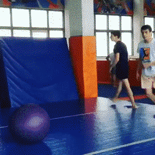 Double fitnessball flip!
