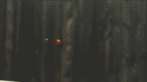 Paintballs colliding looks like a nebula