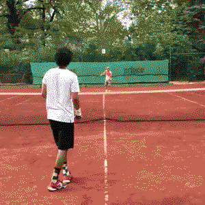 Tennis trick shot