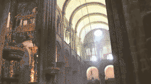 The Botafumeiro At The Santiago de Compostela Cathedral Dispersing Burning Incense
