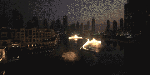 Light fountain ~ Burj Dubai