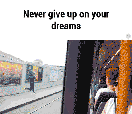 Never give up, my friends