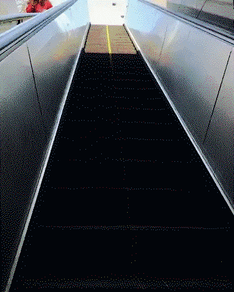 The way the light fell on this escalator