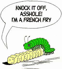 Worm vs french fry