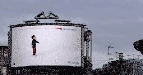 Augmented reality billboard in London