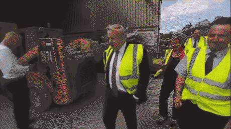 Boris Johnson using the force on an innocent cameraman