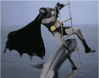 Never forget the time Batman fought a shark on a rope ladder