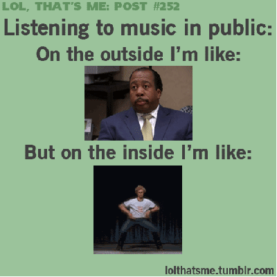 Listening to music in public
