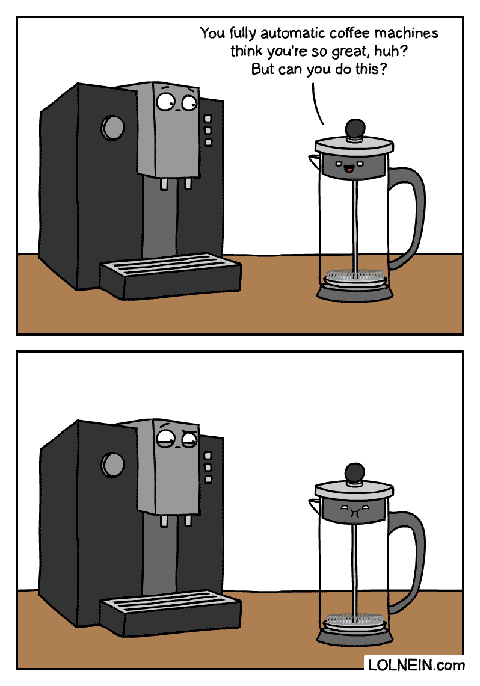 Coffee Machine vs French Press