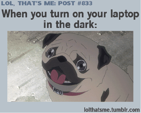Turning on your laptop in the dark