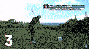 Dustin Johnson hits a 430 yard drive and almost gets a hole-in-one