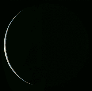 A day-night cycle on Earth with the Moon's shadow eclipsing the Sun at one point