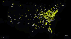 The air traffic in the US on 9/11